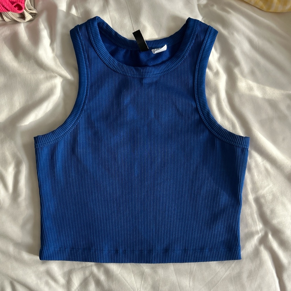Royal blue halter tank